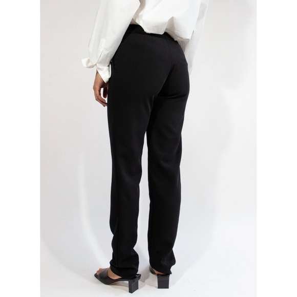 Chanel “Uniform” black mid-rise stretchy slacks. - Picture 3 of 5